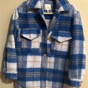 Blue and White Plaid Women’s Jacket